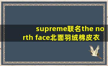 supreme联名the north face北面羽绒棉皮衣